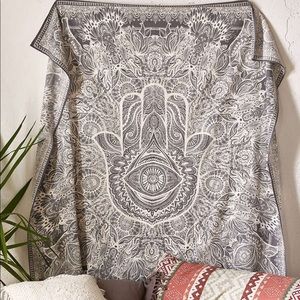 GREY HAMSA TAPESTRY URBAN OUTFITTERS